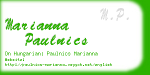 marianna paulnics business card